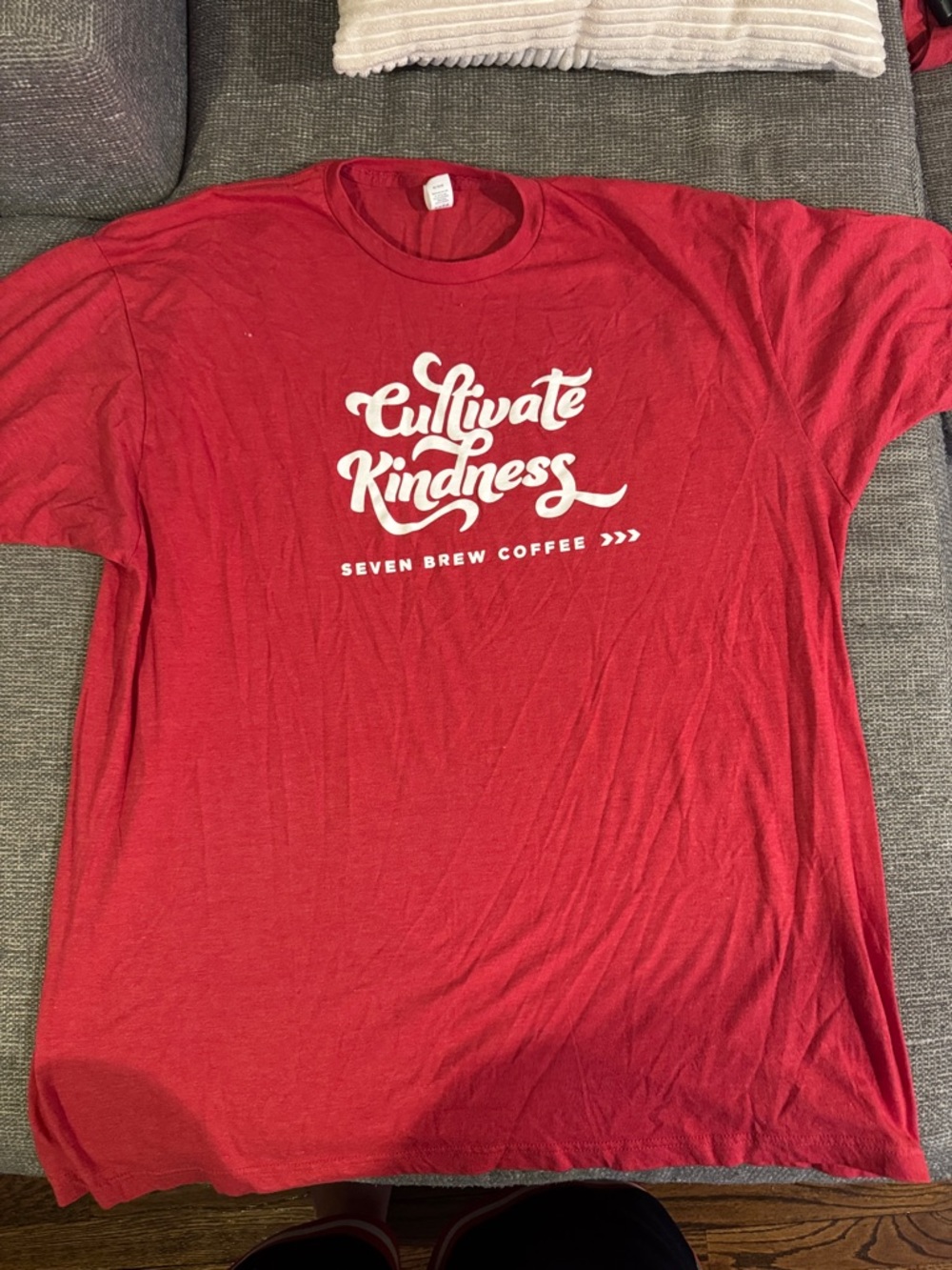 7 Brew Cultivate Kindness Seven Brew Coffee Red Graphic Tee